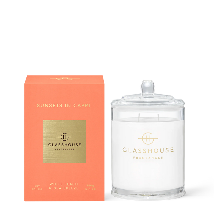 Glasshouse Fragrance Scented Soy Candle Sunsets in Capri