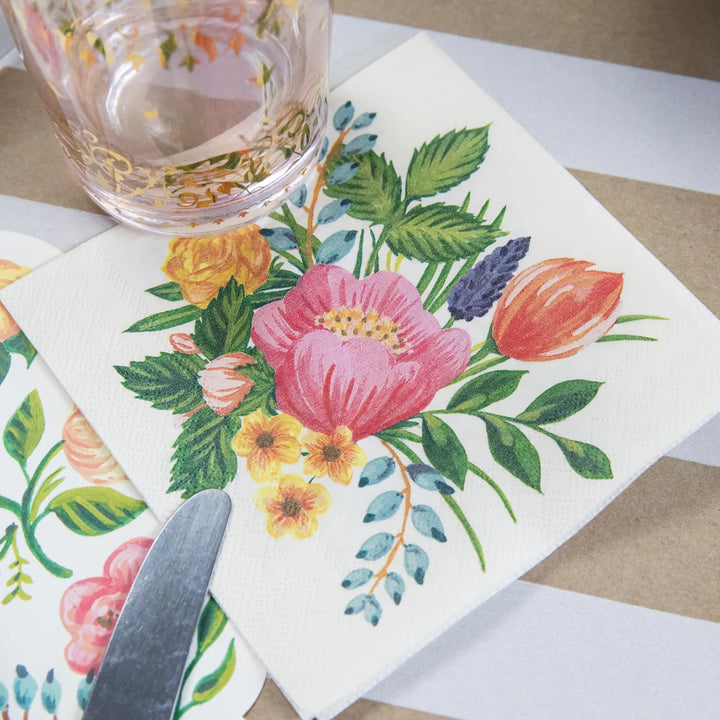 Hester & Cook Sweet Garden Cocktail Paper Napkins