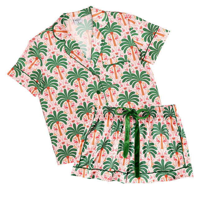 Bella Short Sleeve Top + Short Palm Beach PJ Set