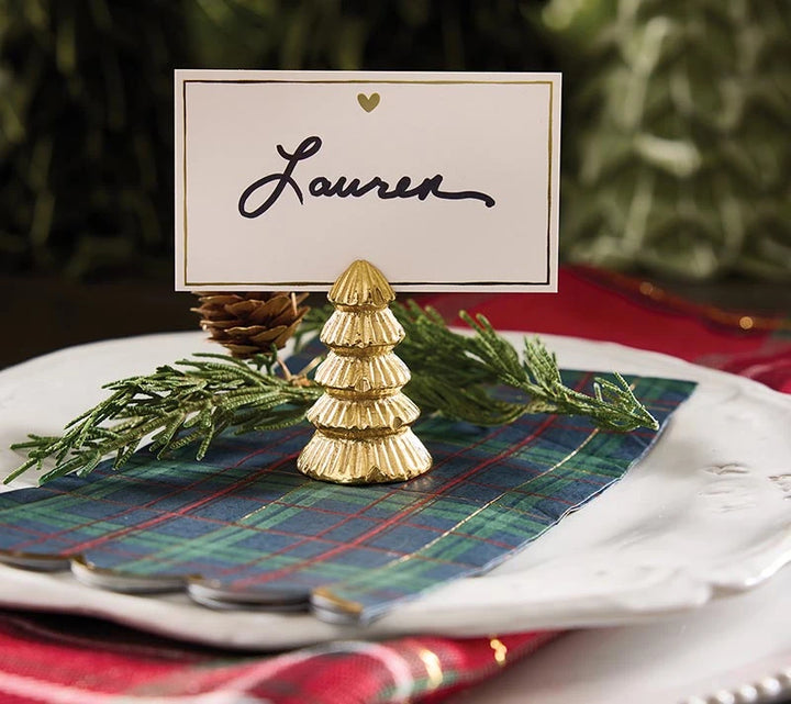 Gold Tree Place Card Holder