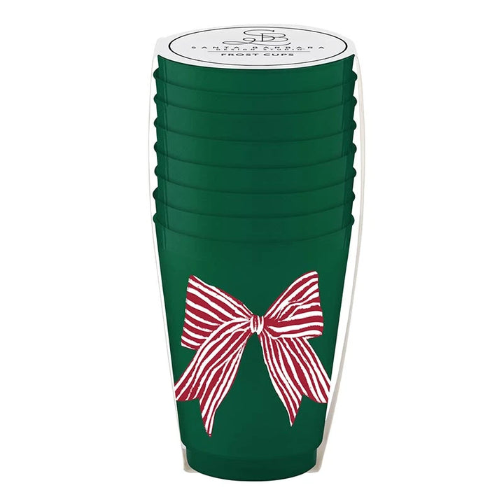 Holiday Theme Frosted Cups