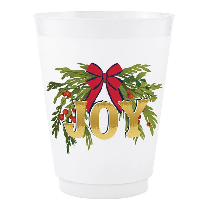 Holiday Theme Frosted Cups