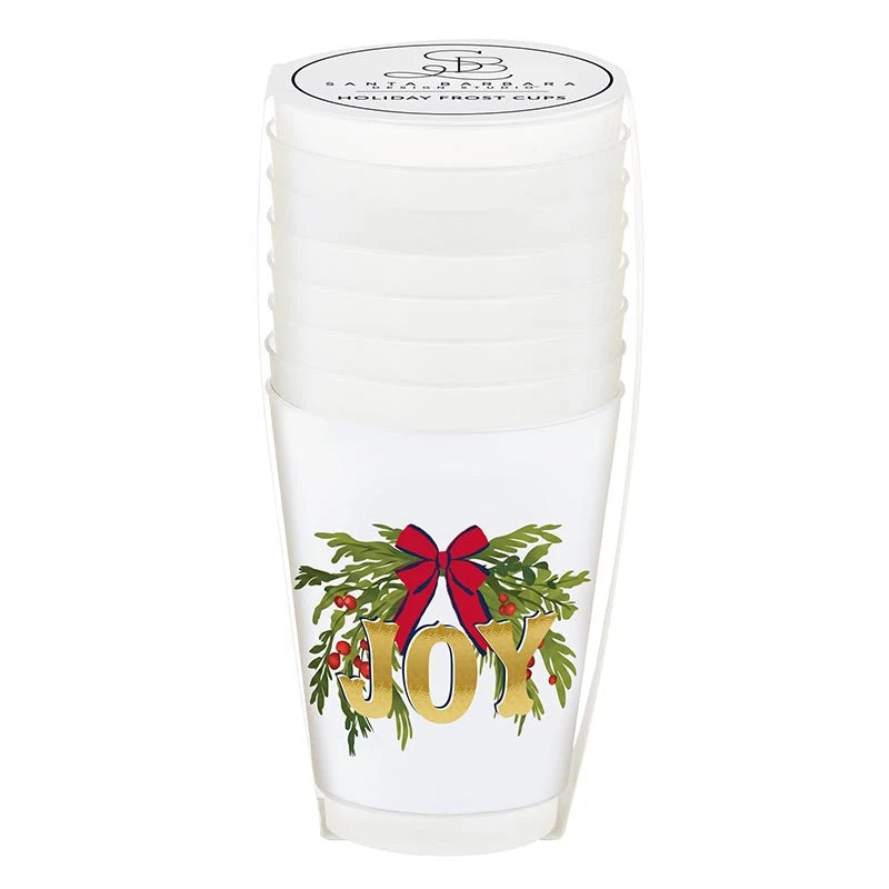 Holiday Theme Frosted Cups