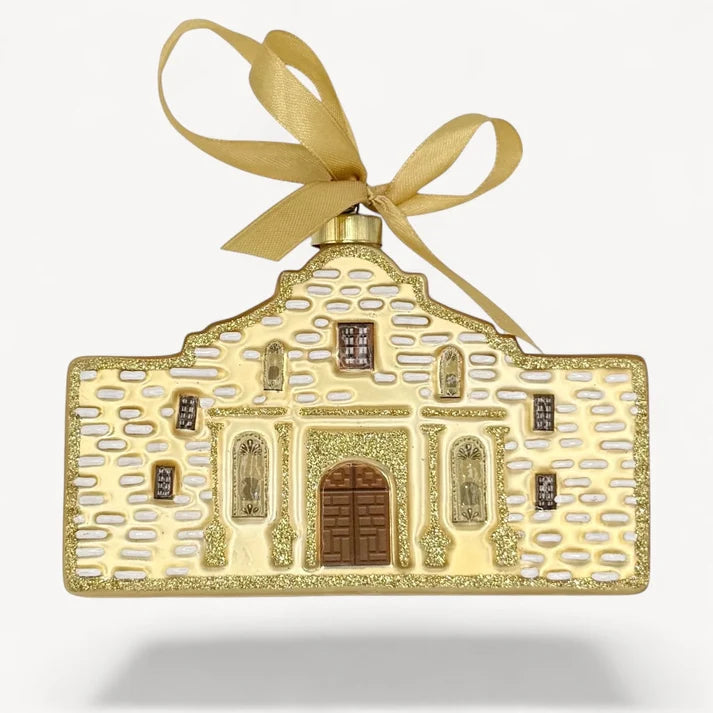 Texan Christmas The Alamo Blown Glass Texas Christmas Ornament 2026 Edition
