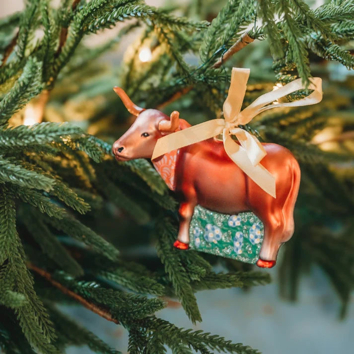 Texan Christmas Texas Longhorn Blown Glass Christmas Ornament 2026 Edition