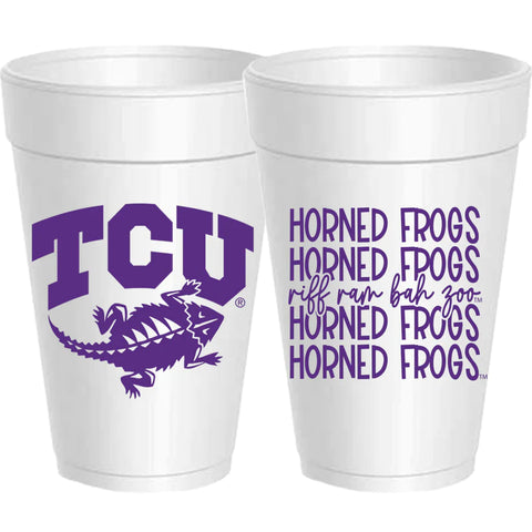 TCU Horned Frogs Styrofoam Cups