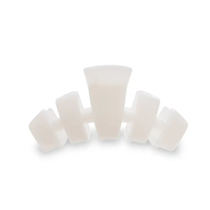 TELETIES Classic Hair Clip Coconut White