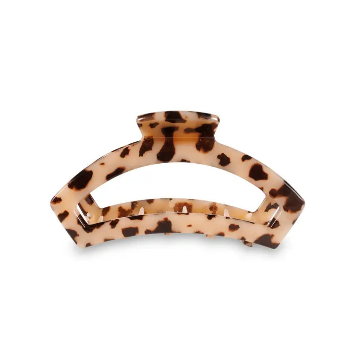 TELETIES Open Hair Clip Blonde Tortoise