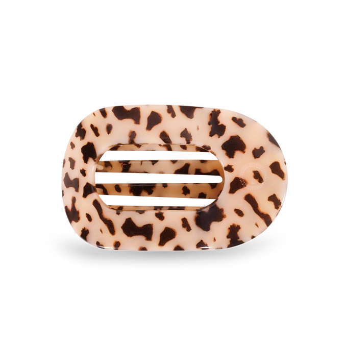 TELETIES Blonde Tortoise Round Flat Hair Clip