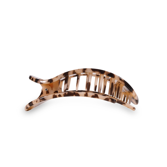 TELETIES Blonde Tortoise Round Flat Hair Clip