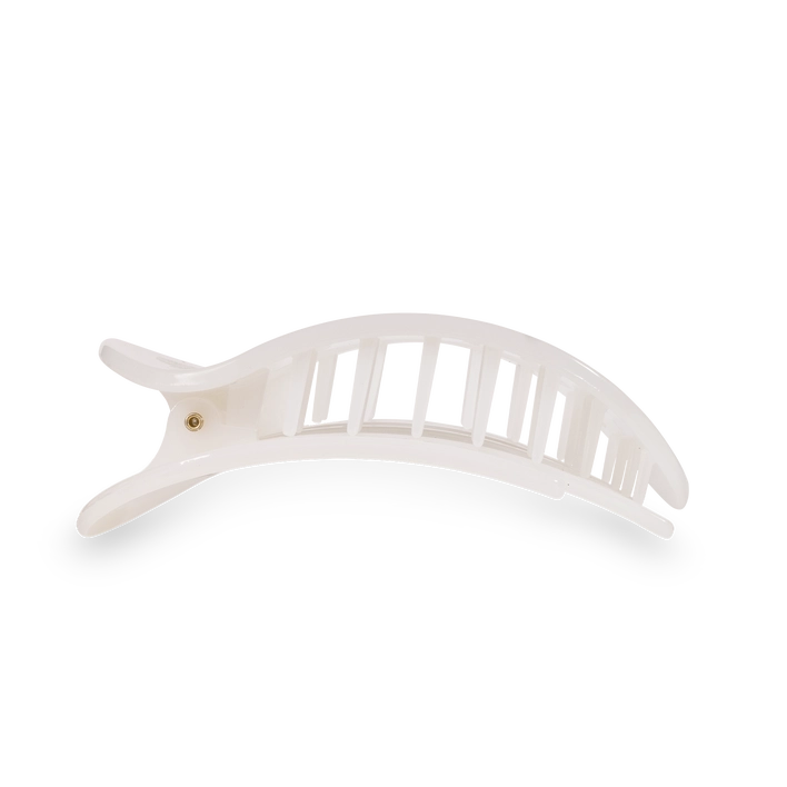 TELETIES Coconut White Round Flat Hair Clip