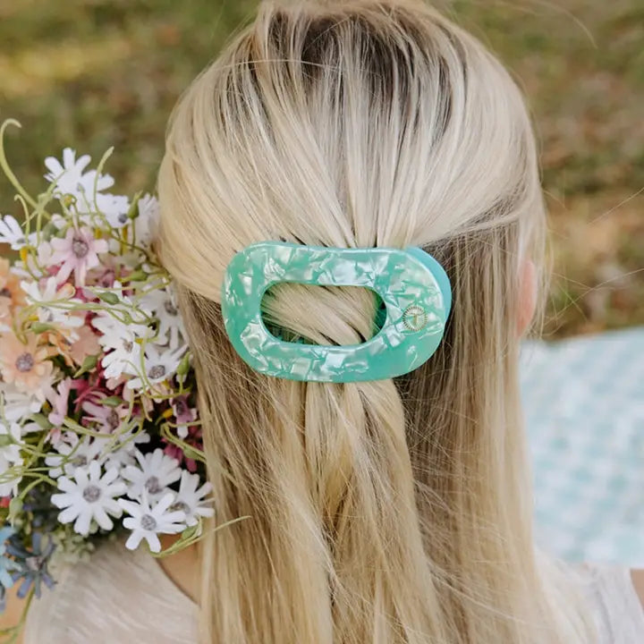 TELETIES Spring Splash Flat Round Hair Clip