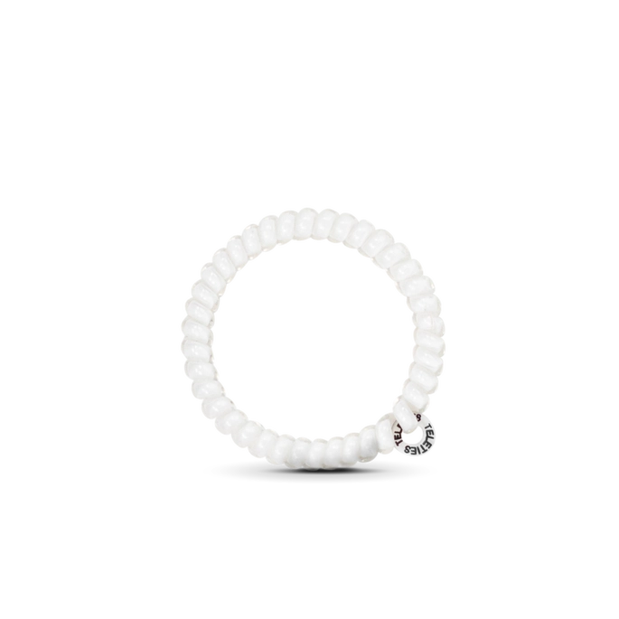 TELETIES Spiral Hair Coils | Coconut White Hair Ties