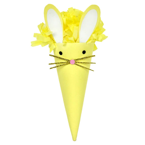 Mini Surprise Cone Easter Bunny - Yellow