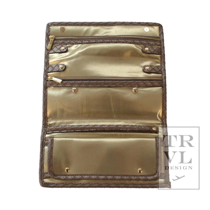 TRVL Design - Luxe Jewelry Wallet - Woven Bronze
