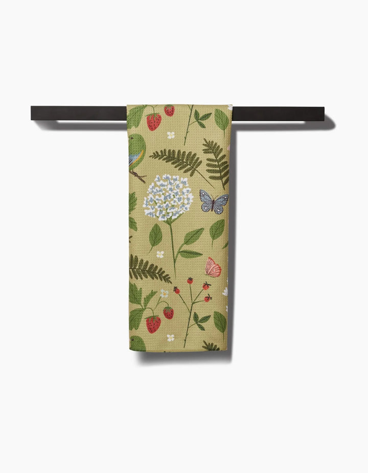 Geometry Good Green Earth Tea Towel