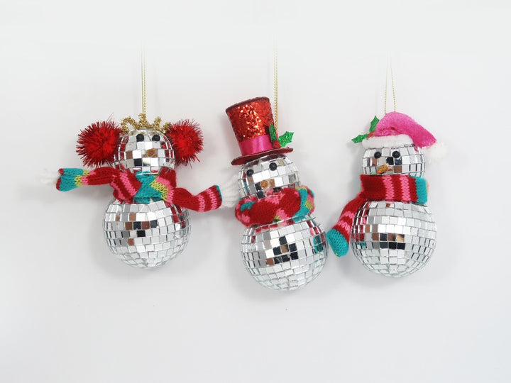 Mirrored Snowman Ornament