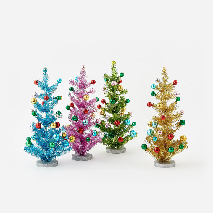 Colored Tinsel Tree