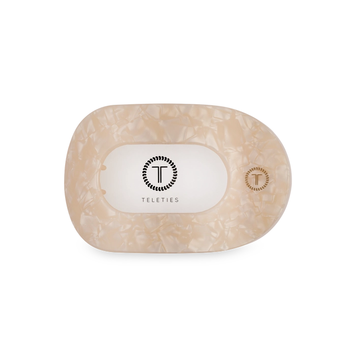 TELETIES Soft Surf Flat Round Hair Clip