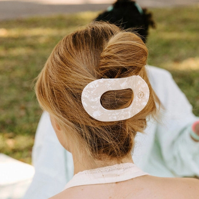 TELETIES Soft Surf Flat Round Hair Clip