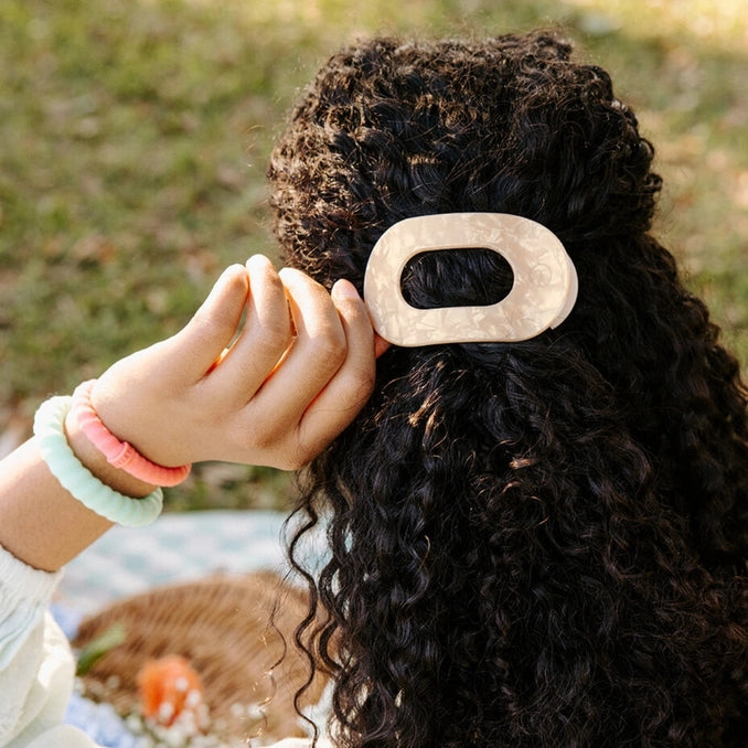 TELETIES Soft Surf Flat Round Hair Clip