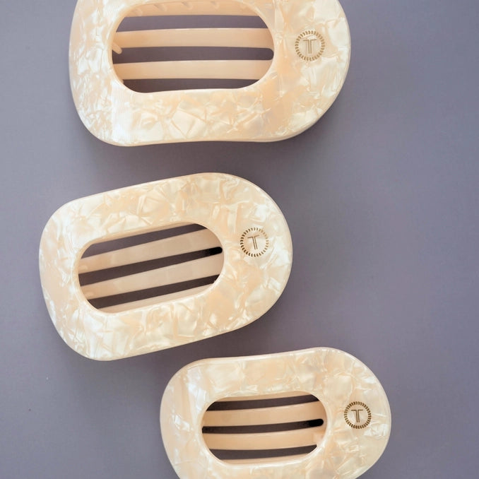TELETIES Soft Surf Flat Round Hair Clip