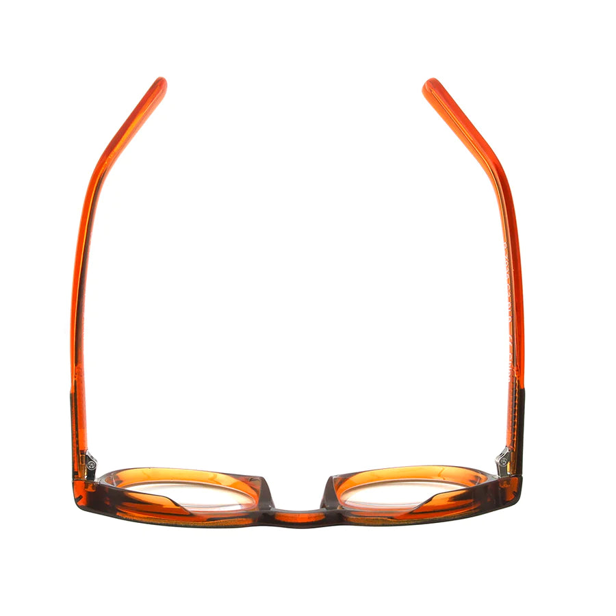 Ryan Simkhai Eyeshop Theodore Readers Navy & Transparent Orange