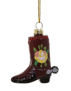 Tiny Boot Glass Ornament