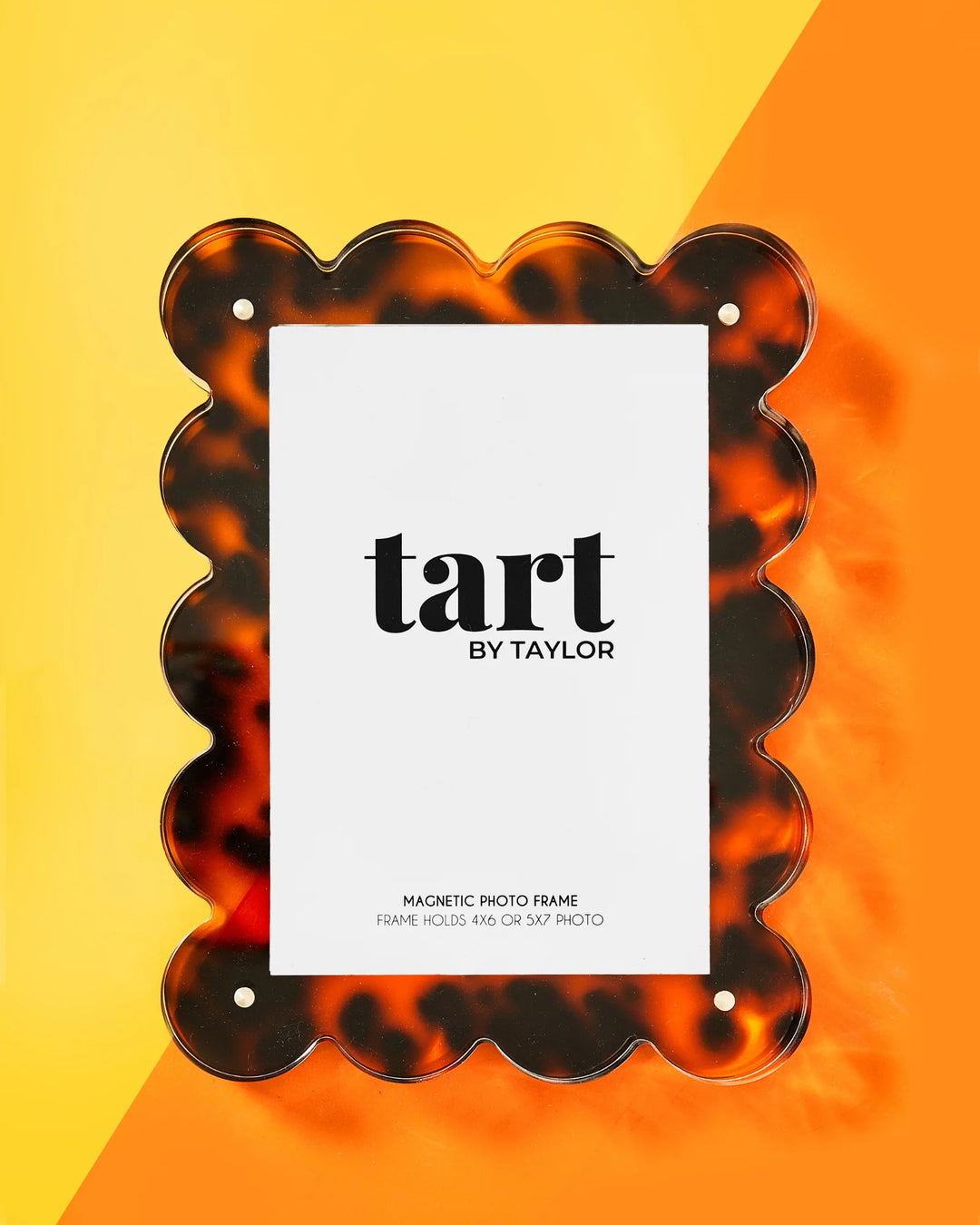 Tart by Taylor - Scalloped Acrylic Photo Frame - Tortoise