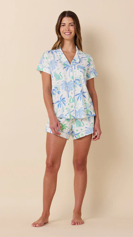 The Cat's Pajamas Toucan Terrace Pima Knit Short Set