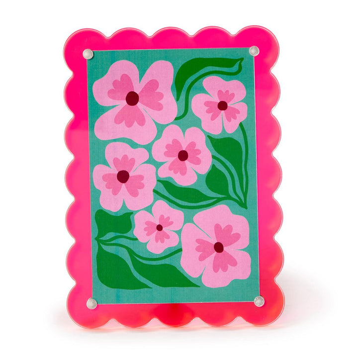 Color Pop 4x6 Scalloped Edge Acrylic Photo Frame