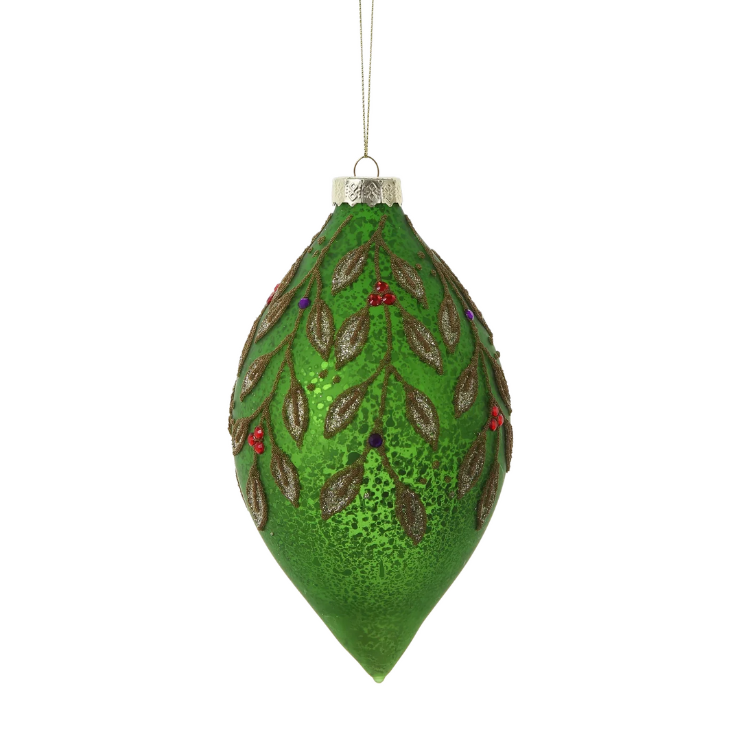 Winward Green Textured Foliage Ornament