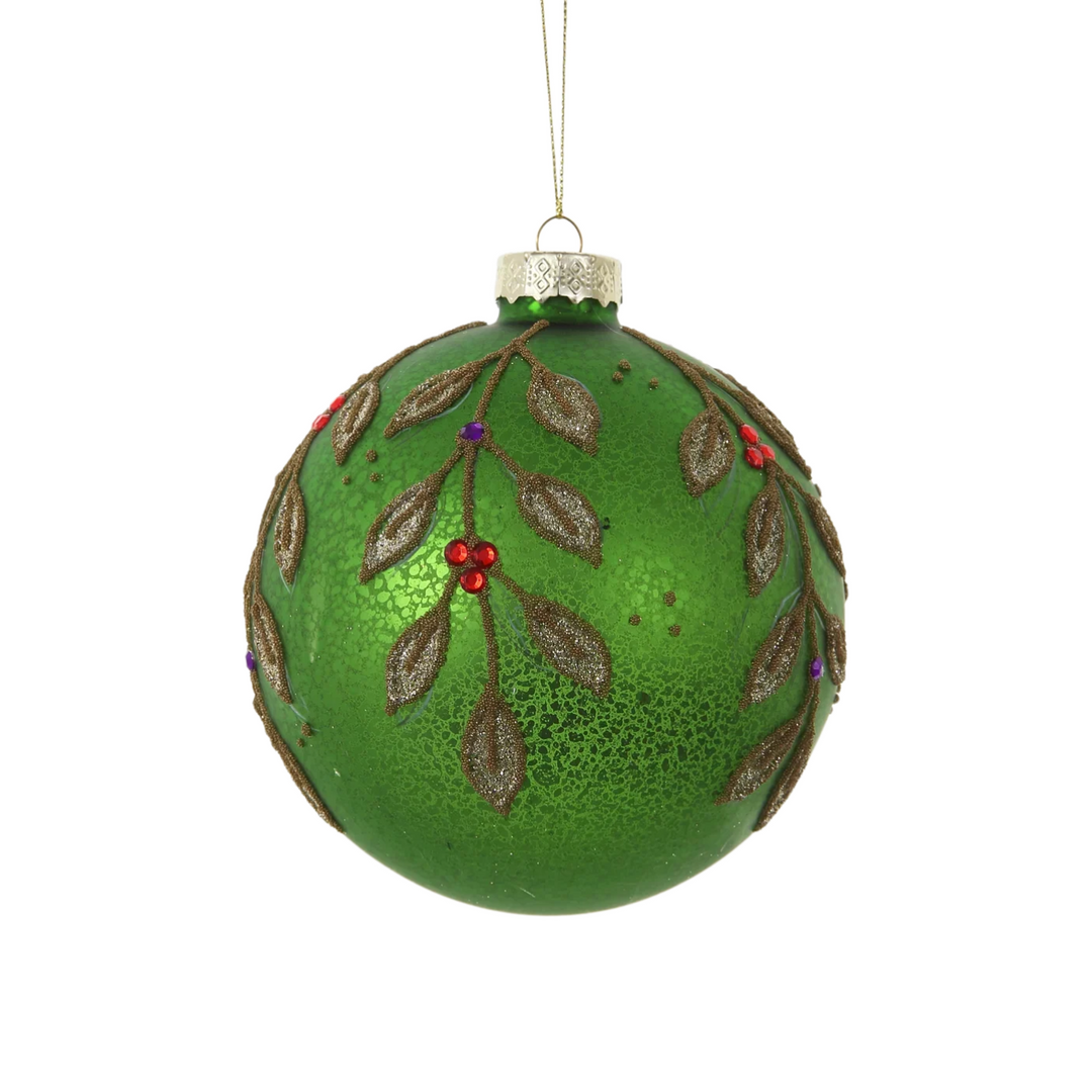 Winward Green Textured Foliage Ornament