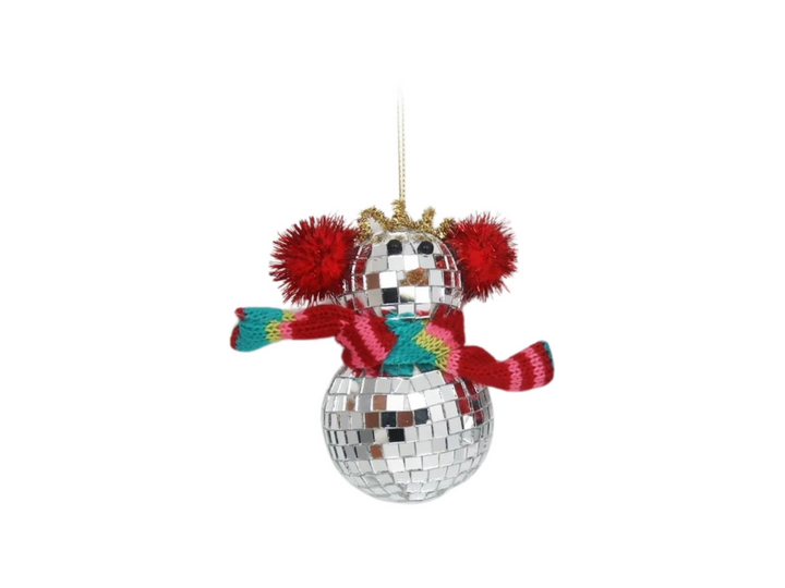 Mirrored Snowman Ornament