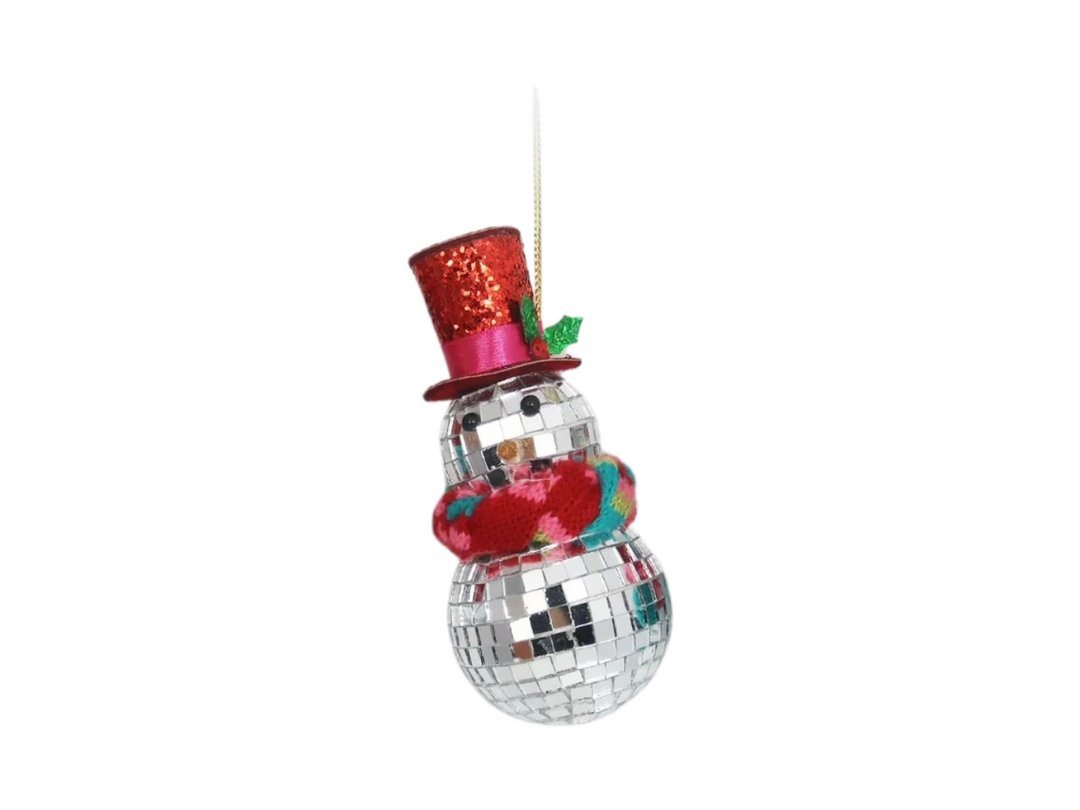 Mirrored Snowman Ornament