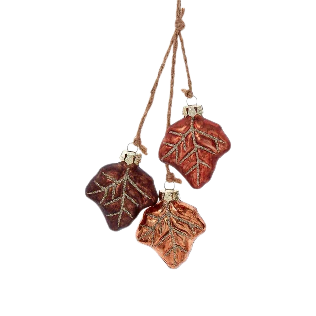 Kurt Adler Haning Leaves Ornament