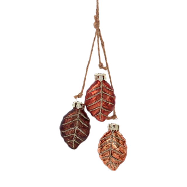 Kurt Adler Haning Leaves Ornament