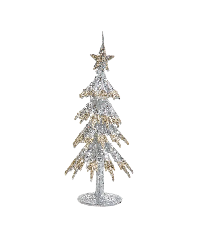 Kurt Adler Platinum Christmas Tree Ornament