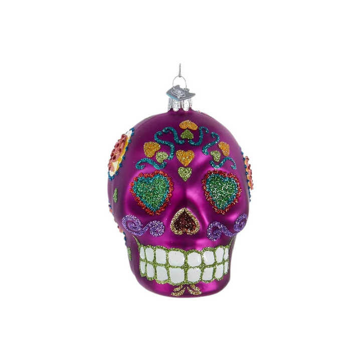 Kurt Adler Noble Gems™ Sugar Skull Glass Ornament