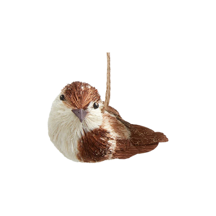 Kurt Adler Brown Straw Bird Ornament