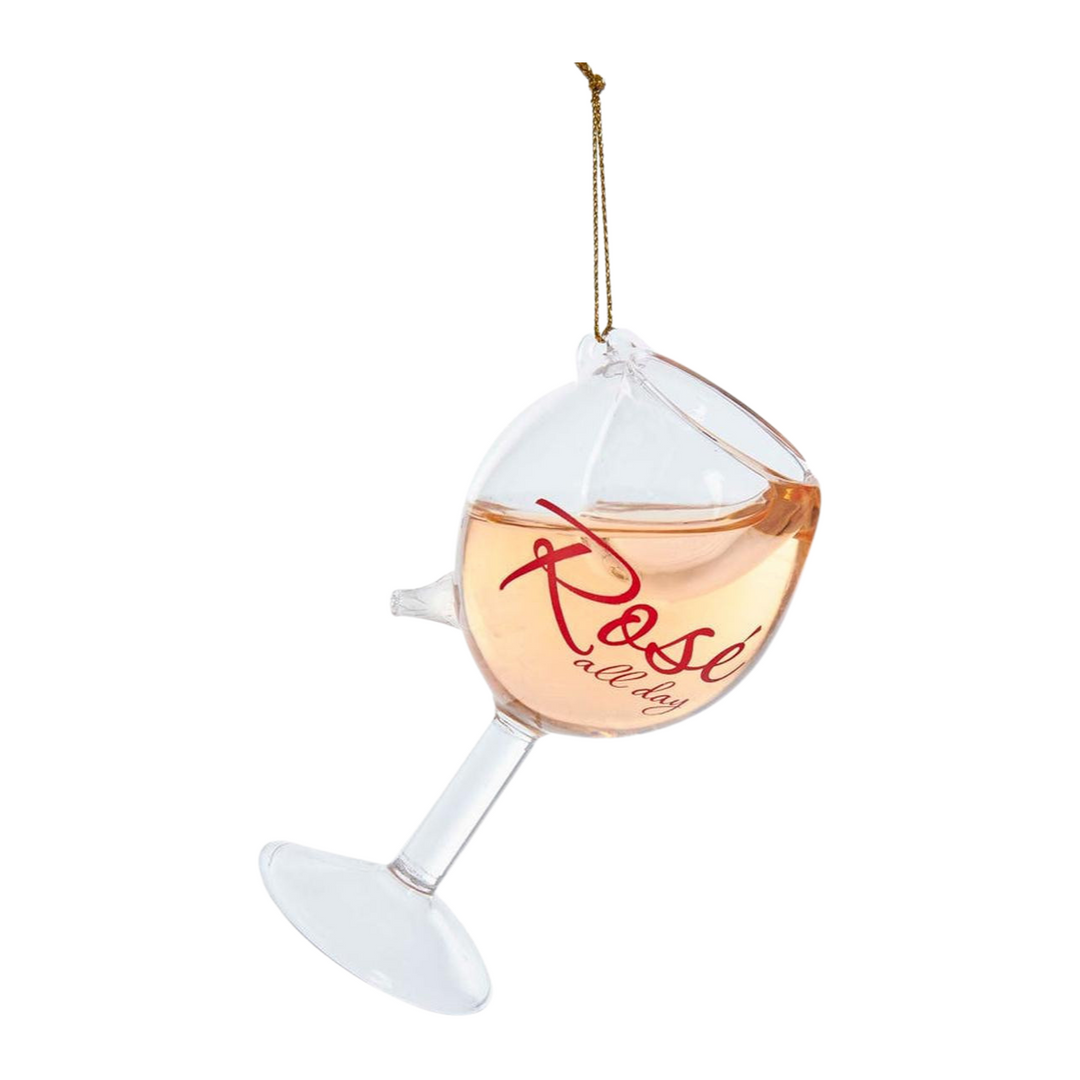 Kurt Adler Rosé Wine Ornament
