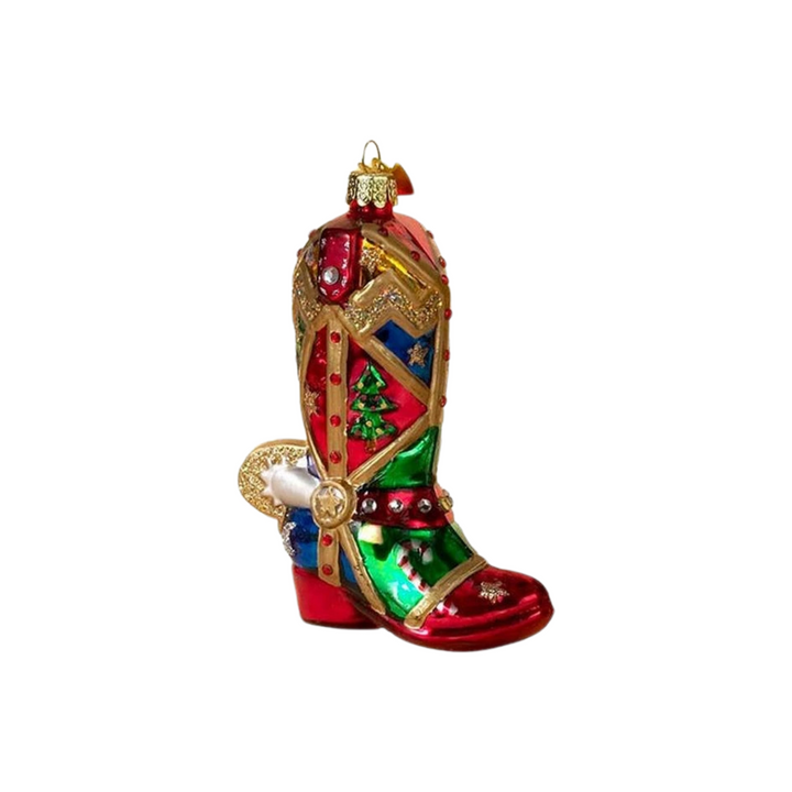 Kurt Adler Noble Gems Cowboy Boot Ornament