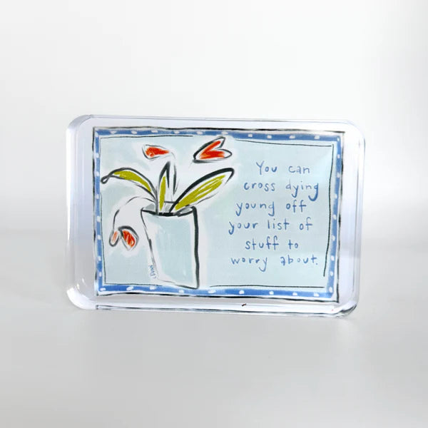 Lauren Dunn Not a Worry Acrylic Block