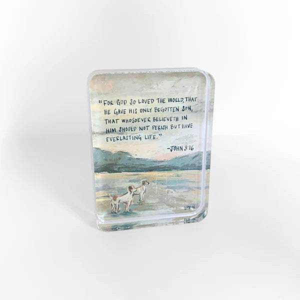 Lauren Dunn John 3:16 Acrylic Scripture Block