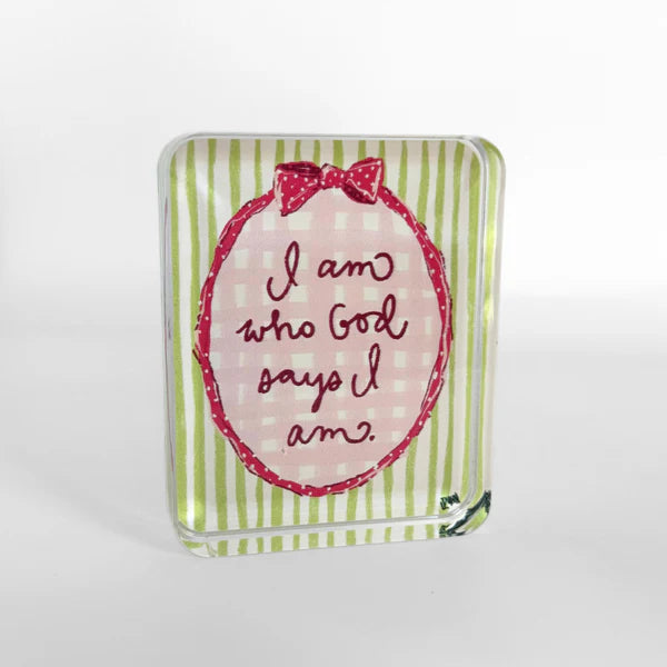 Lauren Dunn I Am Who God Says I Am Inspiration Block