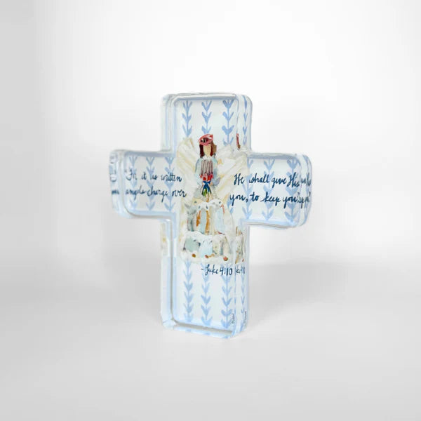 Lauren Dunn Angels to Watch Over Us Acrylic Cross