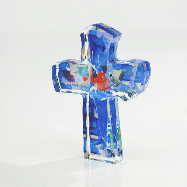 Lauren Dunn Periwinkle Acrylic Cross