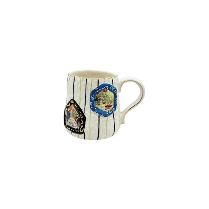Embossed Hand-Painted Mug
