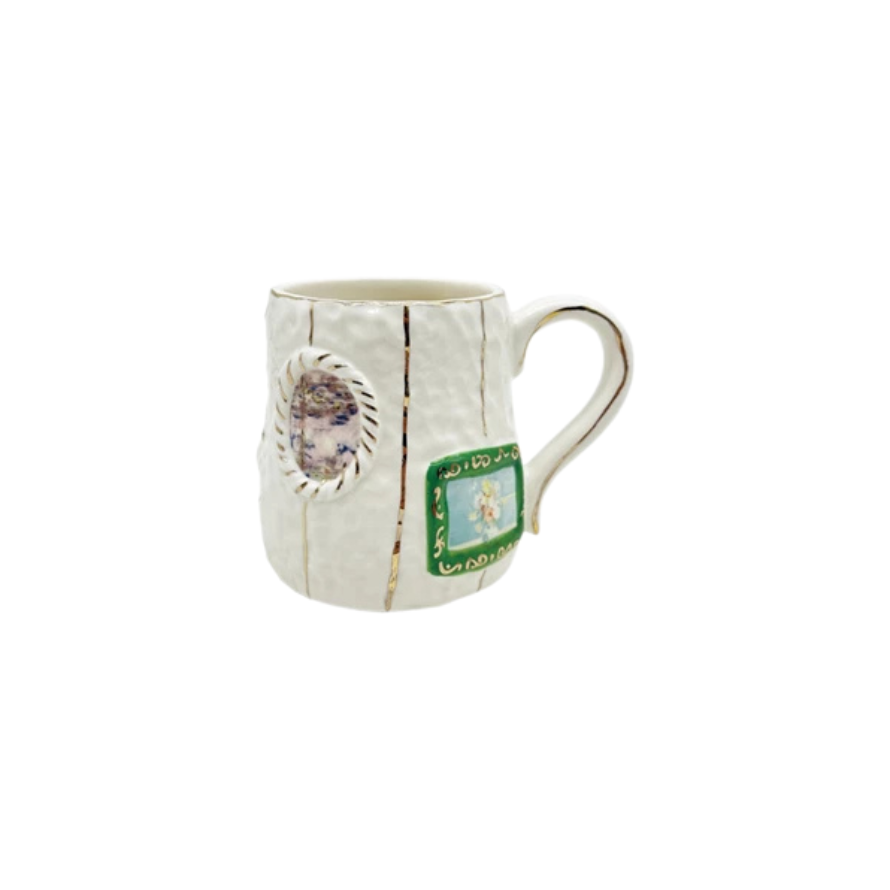 Embossed Hand-Painted Mug