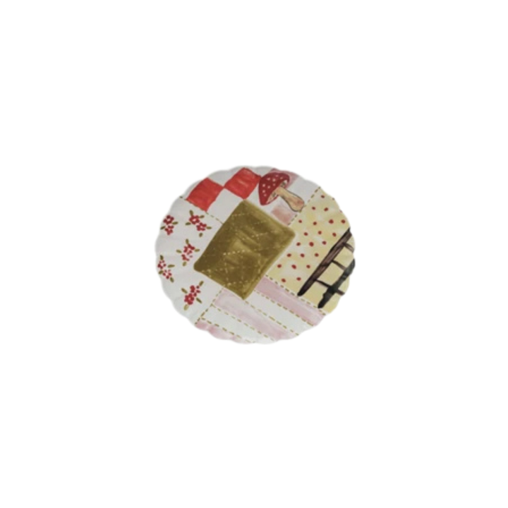 Hand-Painted Scalloped Plate